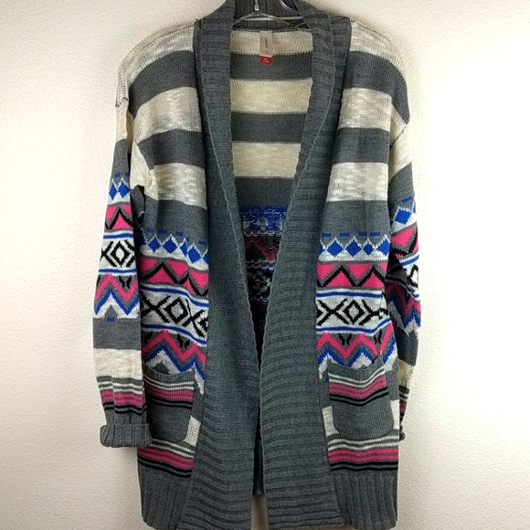 no boundaries aztec cardigan